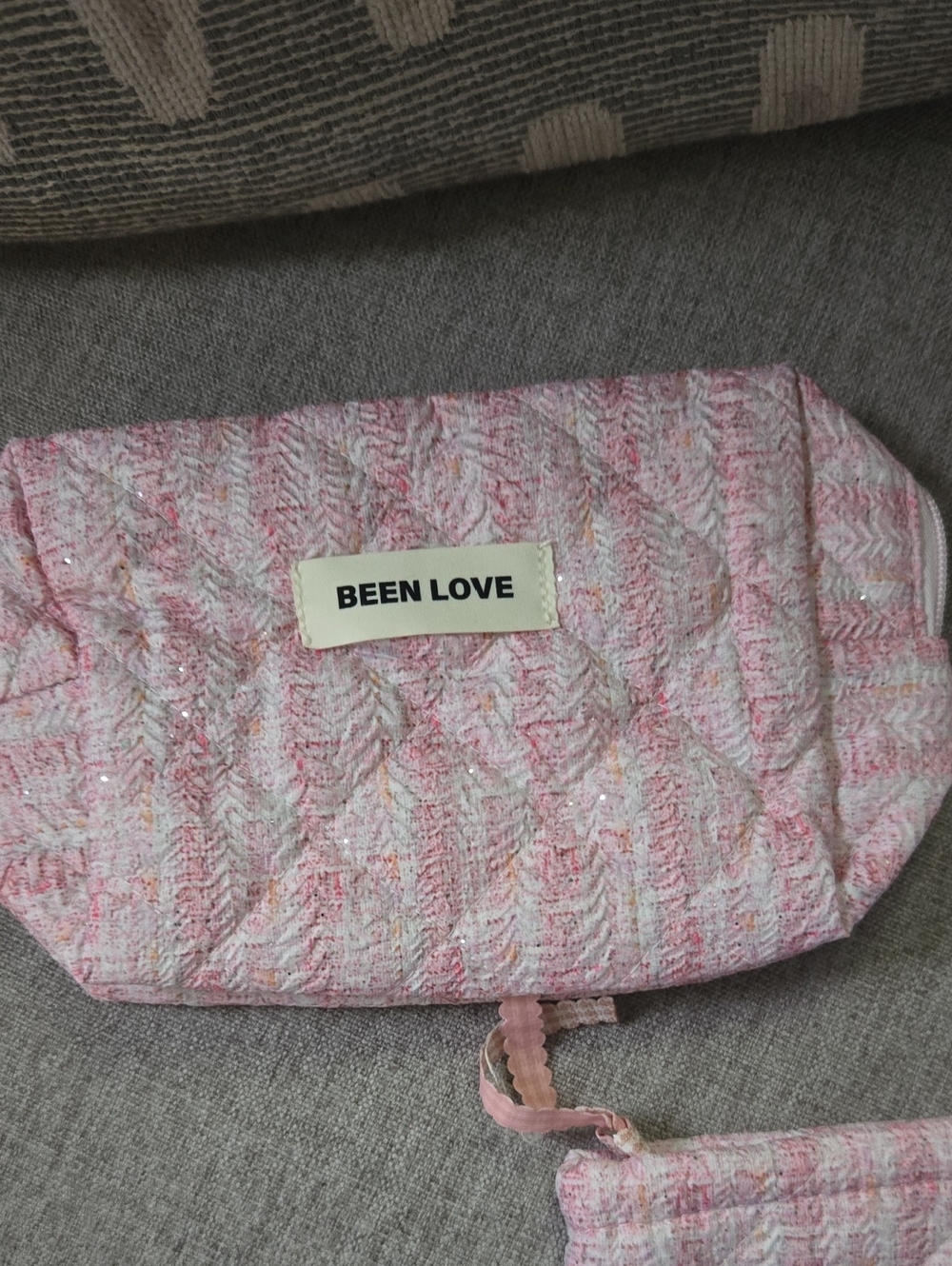 Pink Quilted Pouch Set - Picture 2 of 5
